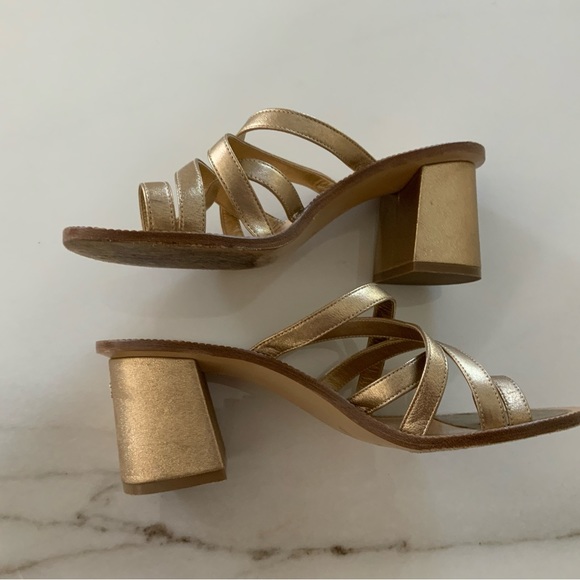 Chanel Gold Sandals size 37 - Picture 4 of 5